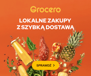 Baner Google Ads — hasło „Lokalne zakupy z szybką dostawą” z przyciskiem Sprawdź